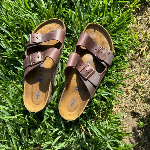 👟BIRKENSTOCK Arizona habana oiled leather 42 US 11 / 11.5 gently used - Picture 6 of 15